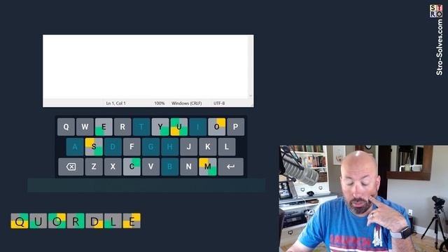 Quordle, but you can't look at the puzzle смотреть онлайн