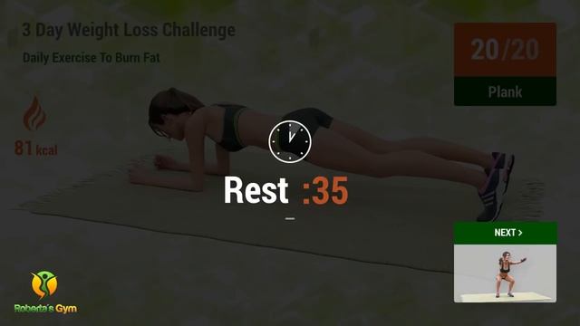 3-Day Weight Loss Challenge: Daily Exercise To Burn Fat смотреть онлайн