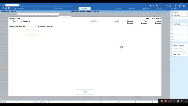 Regenerate GSTR1 JSON file Tally prime 3.0 | how to regenerate JSON file in tally prime 3.0 | смотреть онлайн