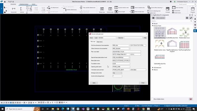 Keyack Tech - MBS Tekla Anchor Bolt Plan смотреть онлайн