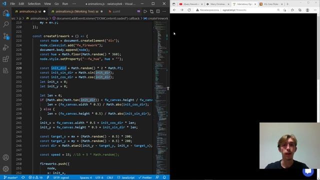 JavaScript - How To Make Advanced Fireworks Animation смотреть онлайн