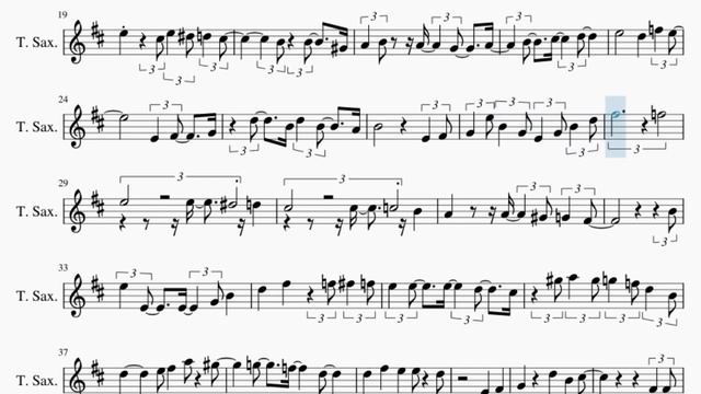 Tenor Sax Sheet Music: How to play You're My Dish by Fats Waller смотреть онлайн