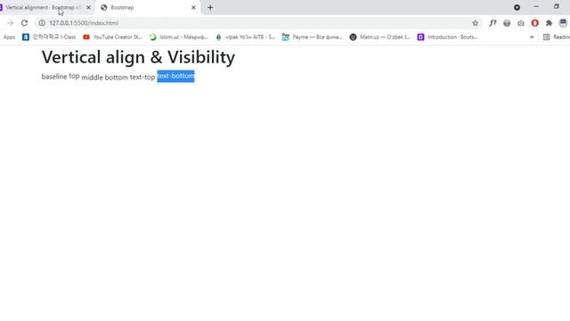 Bootstrap 49-dars. Vertical align & Visibility смотреть онлайн