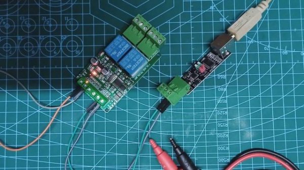 MODBUS RTU 2 CHANNEL RELAY MODULE FIRST TEST