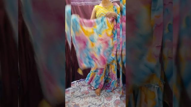 meesho saree#haldi dress #yellow outfit смотреть онлайн