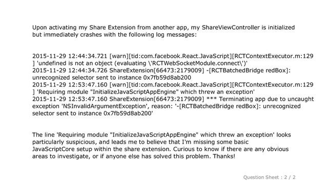 iOS : Using React Native within an iOS share extension смотреть онлайн