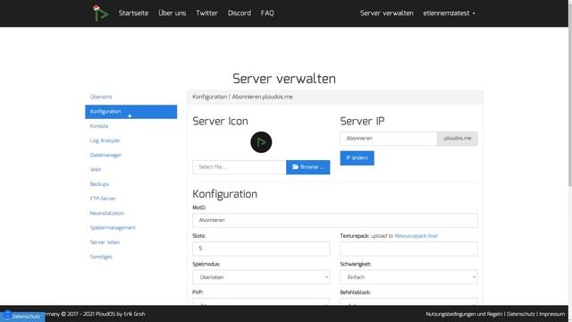 Minecraft Server kostenlos! - 2021 Website / Hoster PloudOS - Minecraft 1.17 Deutsch Tutorial [UT] смотреть онлайн