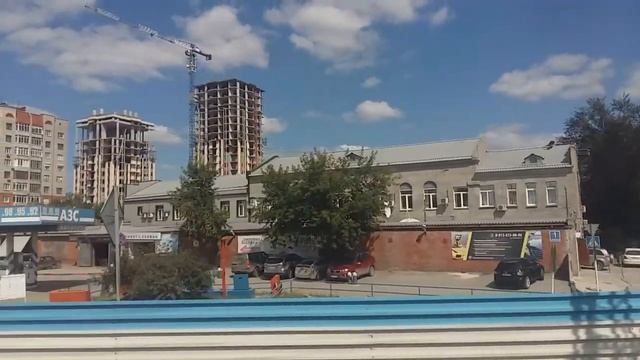 Новосибирск, вид из окна поезда, прибытие.