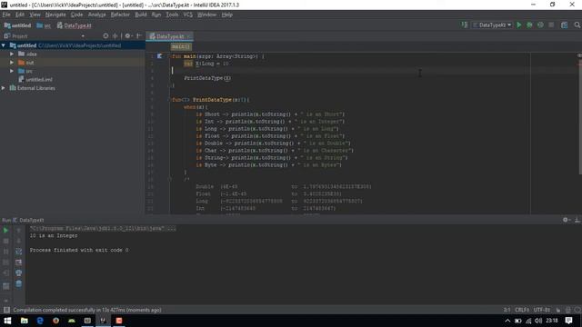Android Tutorial (Kotlin) - 02 - Kotlin basic datatypes смотреть онлайн