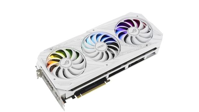 Видеокарта Asus GeForce RTX 3080 ROG STRIX V2 White OC LHR (ROG-STRIX-RTX3080-O10G-WHITE-V2)