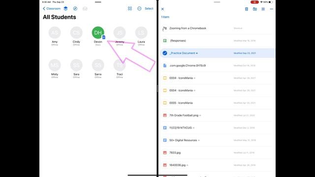 Sharing Documents To Students With Apple Classroom