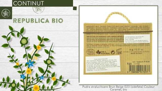 Pudra stralucitoare Brun Beige 023 (sidefata) Couleur Caramel, bio смотреть онлайн