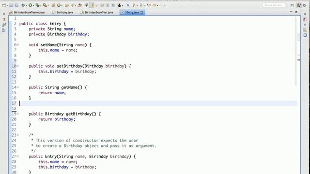 Java Tutorial Birthday Book App 07 смотреть онлайн