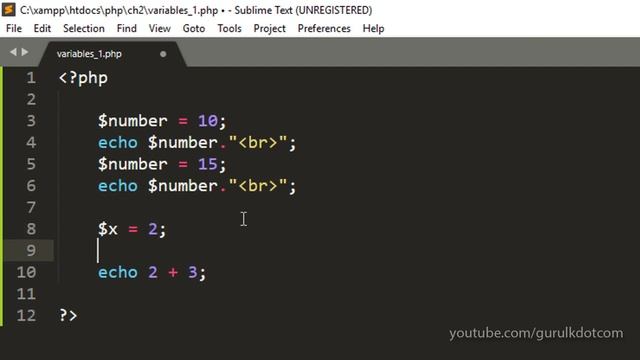 Using Variables in PHP 7 | පී.එච්.පී තුළ විඡල්යයන් භාවිතා කරන ආකාරය ඉගෙන ගමු смотреть онлайн