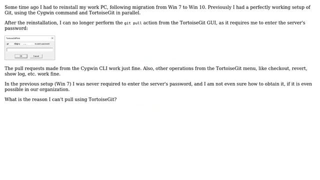 Why can't I pull w/ TortoiseGit w/o entering a password? смотреть онлайн