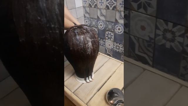 Как я крашу и мою накладку из натуральных волос