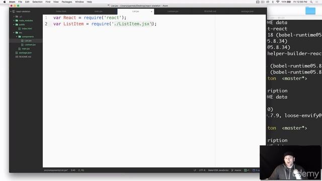 Building a React skeleton app with Watchify, Babelify, & Node смотреть онлайн