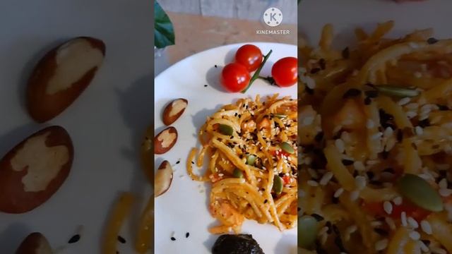 Паста с сёмгой и крем-чизом ?? Обед на скорую руку