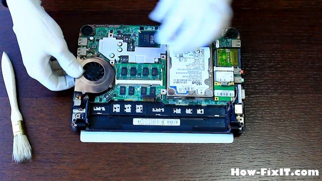 How to disassemble and clean laptop MSI U100 смотреть онлайн
