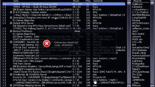 Connection Timed Out Code 0A050000 - HELP - AJUDA смотреть онлайн