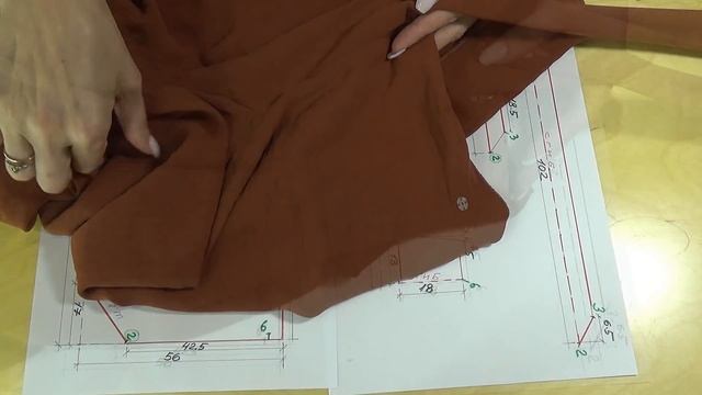 АВТОРСКАЯ стильная БЛУЗА Терракотового цвета с выкройкой и инструкцией по пошиву смотреть онлайн