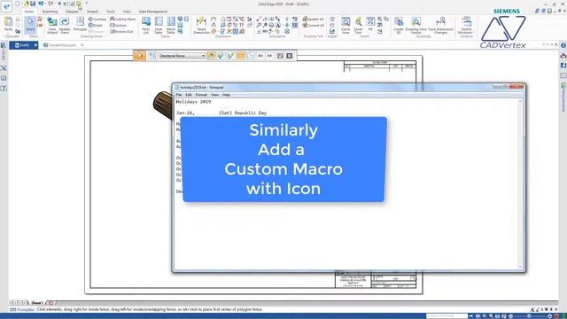 Solid Edge Add Files and Macros to the Quick Access Toolbar смотреть онлайн