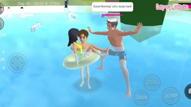 Sakura Takagi Yuta Mio Berenang Ke Waterpark Terbesar???  Sakura School Simulator  Happy Alicia