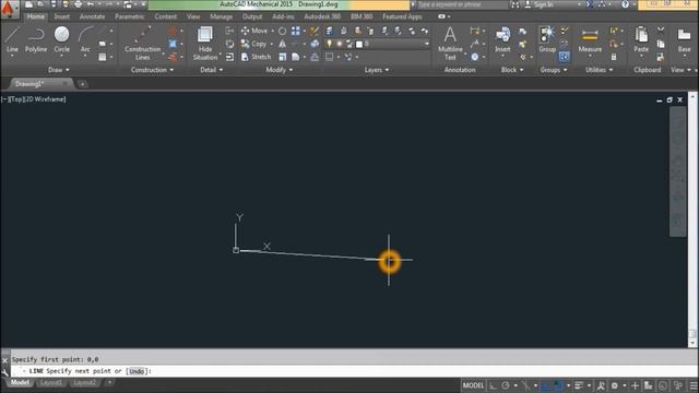 AutoCAD 2015 tutorials: basics line command in absolute co ordinate system[hindi] смотреть онлайн