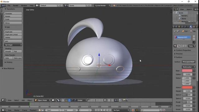 Quick Blob Speed Modelling - Blender 2.79 смотреть онлайн