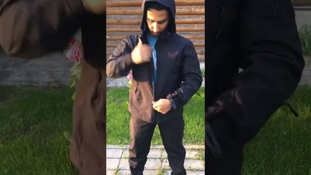 Костюм soft shell черный . Мембранный костюм для осень и весны смотреть онлайн