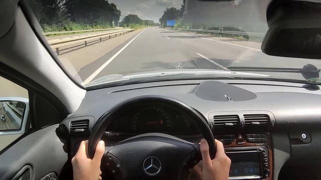 Mercedes Benz C 180 w203 POV Autobahn Test Drive