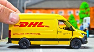 Моделька ПОЧТОВЫЙ ФУРГОН DHL с посылками! Про машинки.