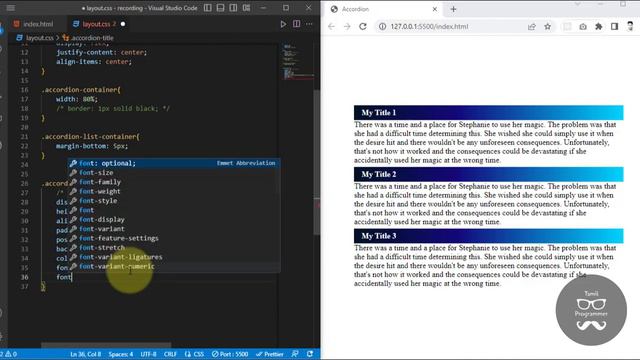 How to create accordion in HTML and CSS | accordion HTML CSS | Tutorial in Tamil | Tamil Programmer смотреть онлайн