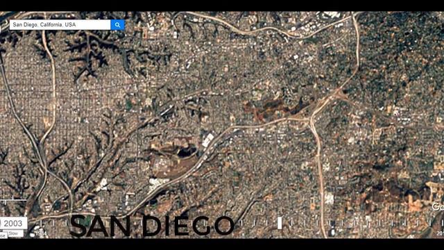 San Diego Evolution From 1984 2017 - Google Timelapse смотреть онлайн