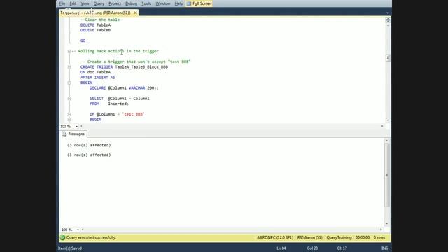 SQL Triggers смотреть онлайн