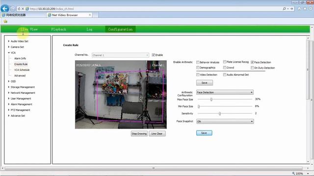 Face detection with Tiandy IP Camera смотреть онлайн