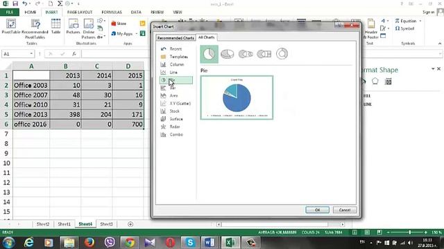 Урок 20 Да си направим диаграма с MS Excel 2013 смотреть онлайн