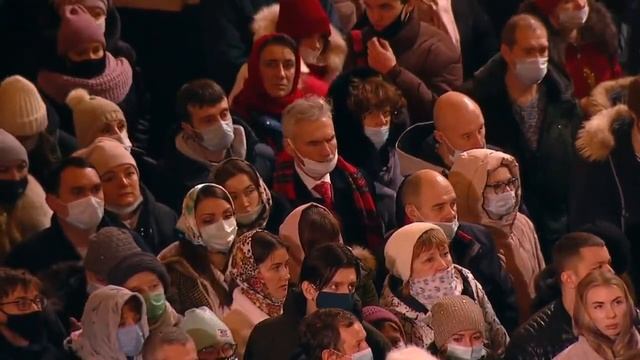 Великая Рождественская вечерня . Храм Христа Спасителя. Москва . смотреть онлайн