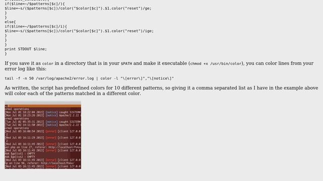 Coloured output when tailing php error log (3 Solutions!!) смотреть онлайн