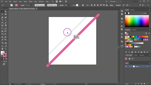 How to make seamless striped patterns in Illustrator смотреть онлайн