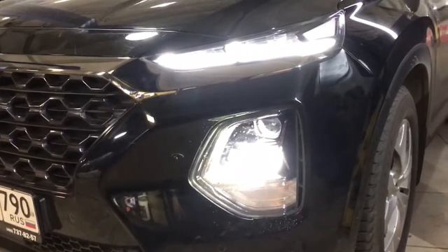 Установка форсунок омывателя фар Hyundai Santa Fe 4 TM Hella смотреть онлайн