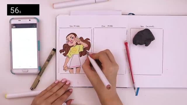I WAS NOT PREPARED!! | 10 Minute, 1 Minute, 10 Second Speed Drawing Challenge (With Markers!) смотреть онлайн