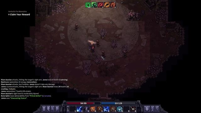Stoneshard Electromancer Battlemage Manticore Kill