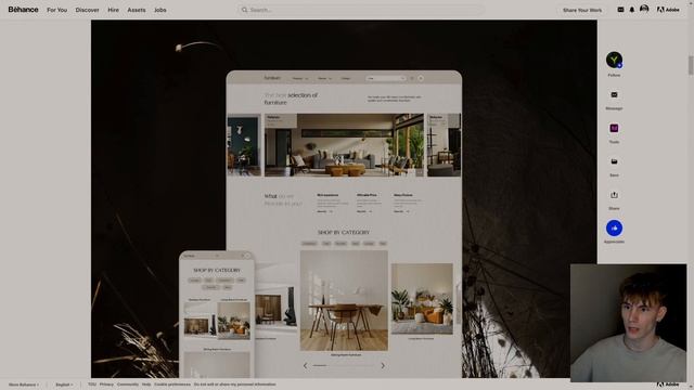 РАЗБОР РАБОТ ВЕБ-ДИЗАЙНЕРОВ | Портфолио UX/UI дизайнеров | Разбор работ с Behance смотреть онлайн