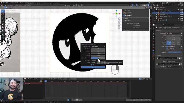 Trace to Grease Pencil in Blender... kind of смотреть онлайн