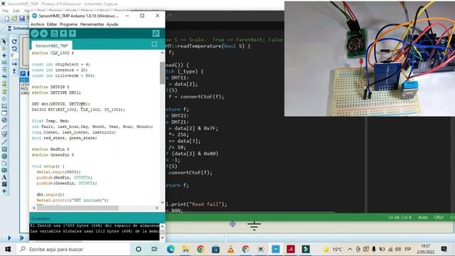 Arduino + Reloj RTC + Memoria SD + Sensor de Temperatura y Humedad смотреть онлайн