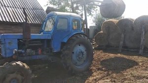 Самодельный погрузчик тюков | Разгрузка тюков и укладывание их в омёт