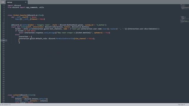 Создание дискорд бота для тикетов | Python | Discord.py | Discord Bot