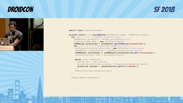 droidcon SF 2018 - The JPEG of 3D: Bringing 3D scenes and objects into your 2D Android app with glT смотреть онлайн