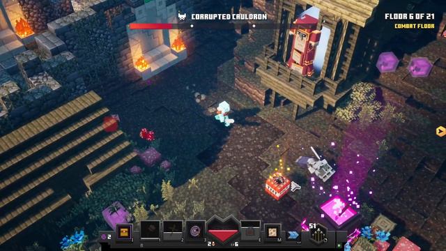 Playing the new tower with all of the bosses in Minecraft Dungeons смотреть онлайн